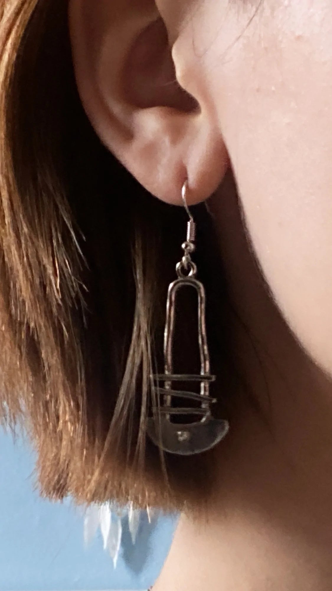 Half Circle Geometric Ladder Earrings