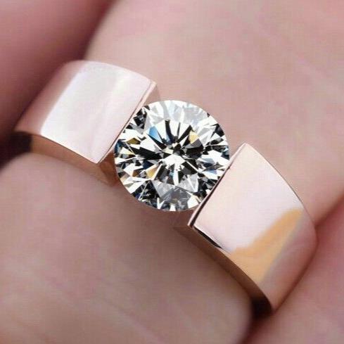 Open ring with pink crystal