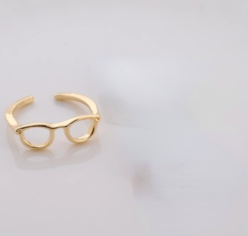 Adjustable minimalist ring for glasses