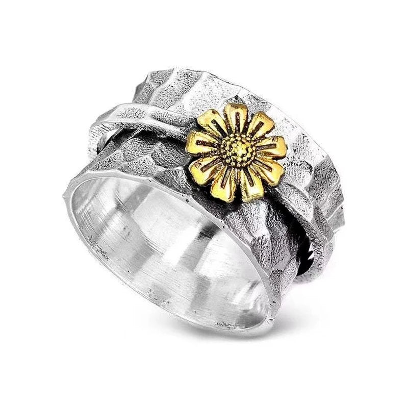 Sunflower flower ring