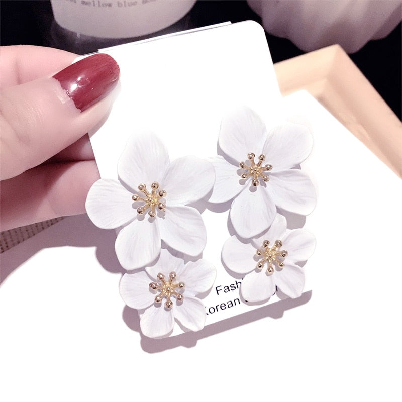 Double wildflower earrings