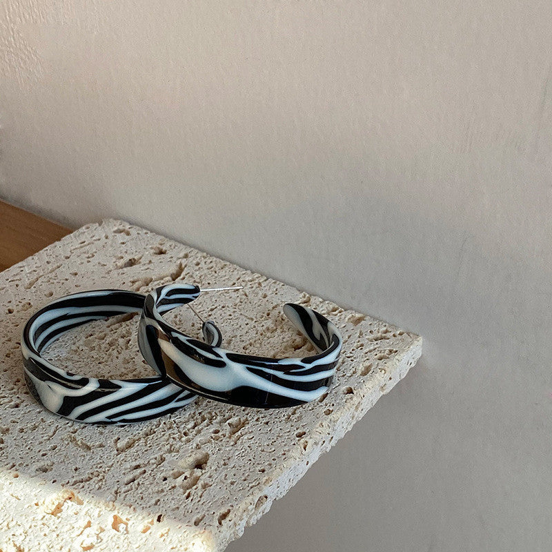 Acrylic zebra earrings