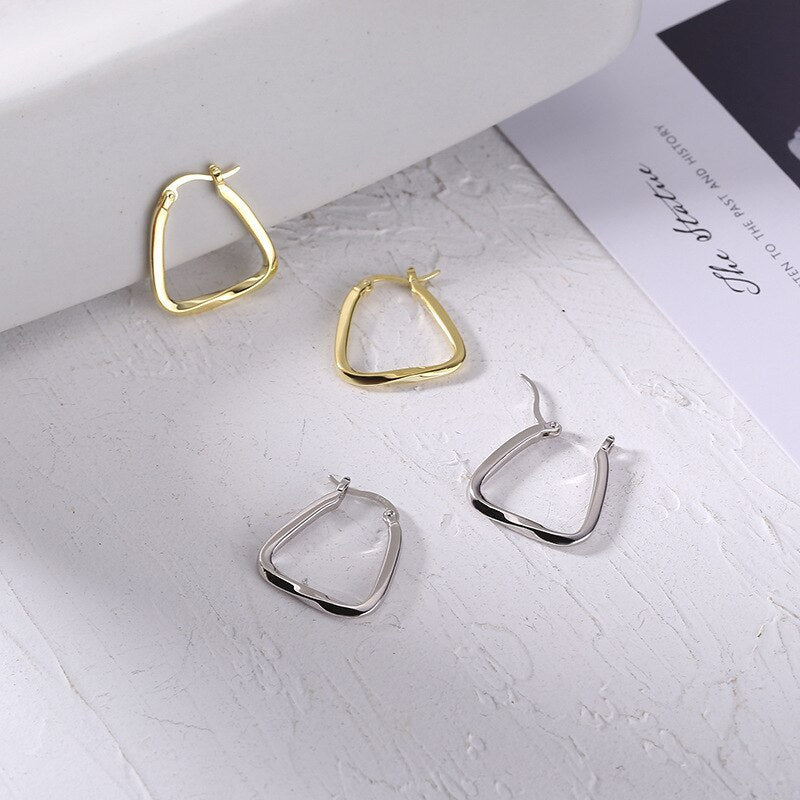 Square hoop earrings