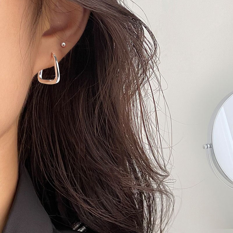 Square hoop earrings