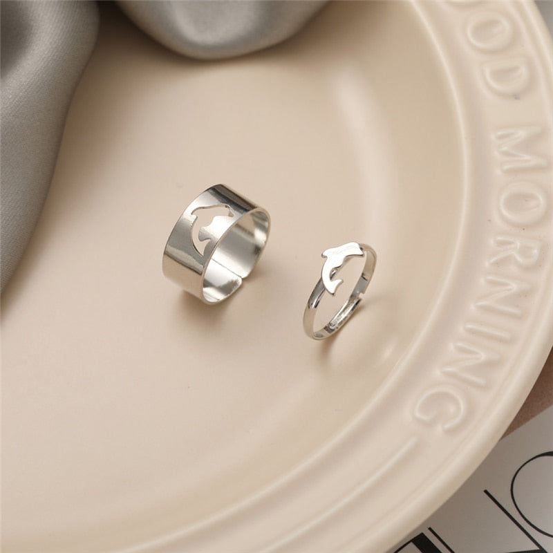 2 in 1 Adjustable Butterfly Rings for Mother and Daughter in Bath