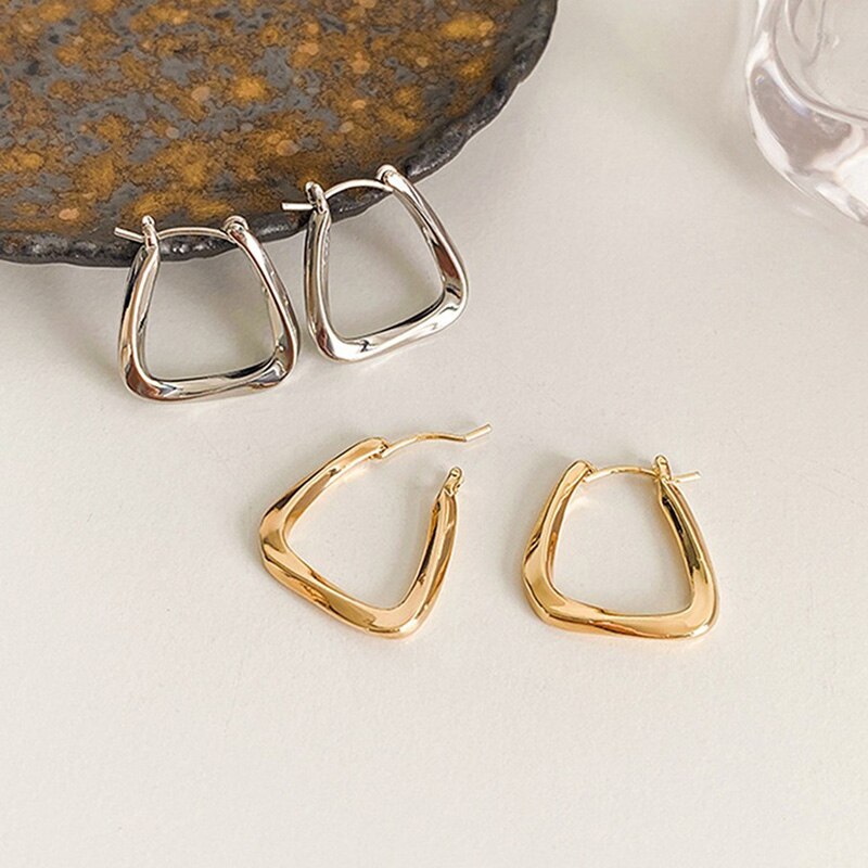 Square hoop earrings