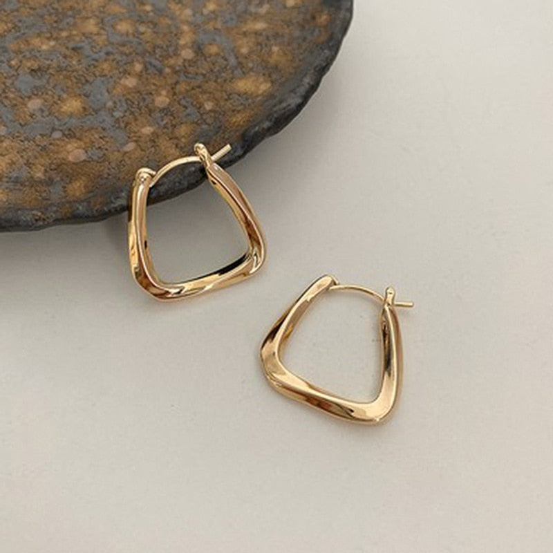 Square hoop earrings