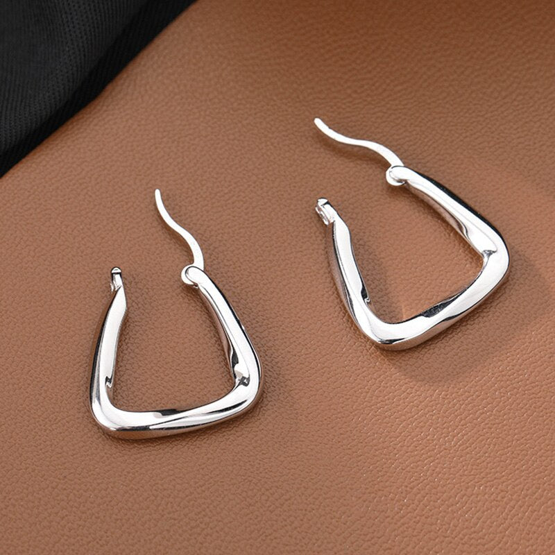 Square hoop earrings
