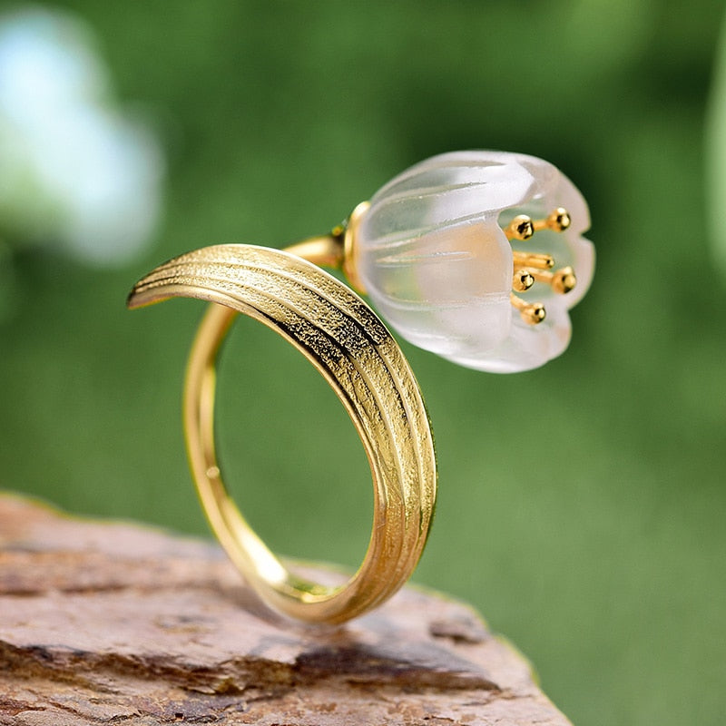 Adjustable Lily Flower Ring