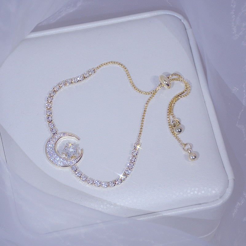 Moon Bracelet in Zirconia