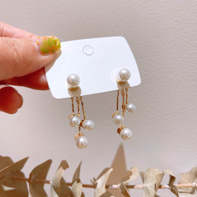 Romantic pearl crystal earrings