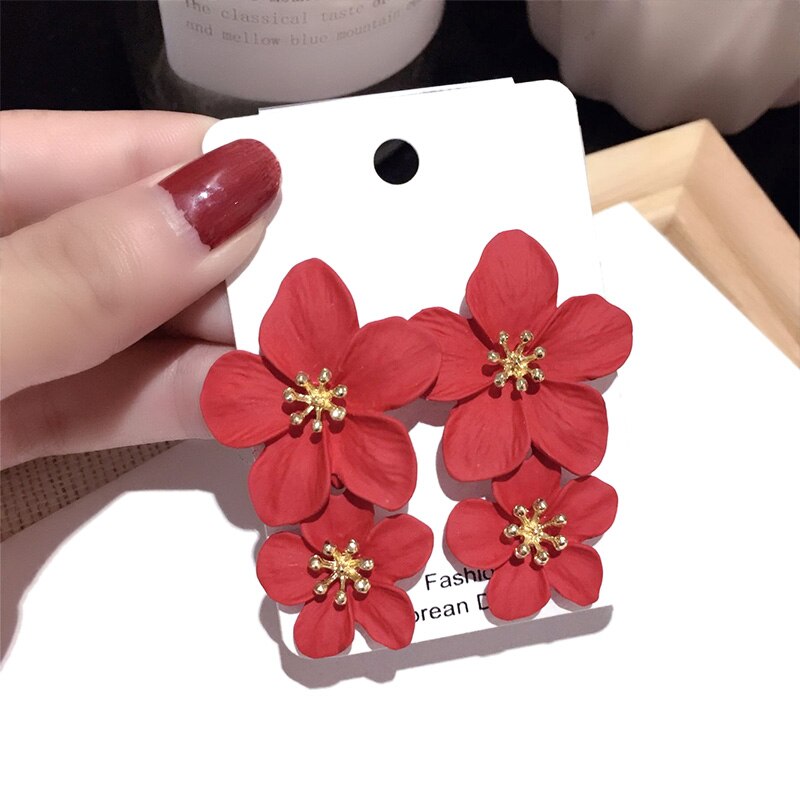 Double wildflower earrings