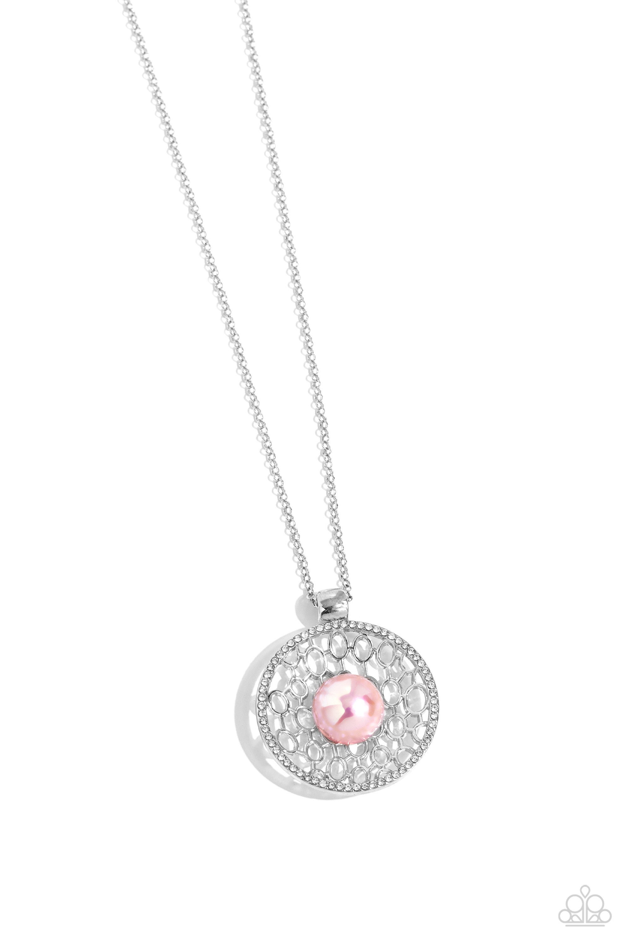 Wall Street Web - Pink Necklace