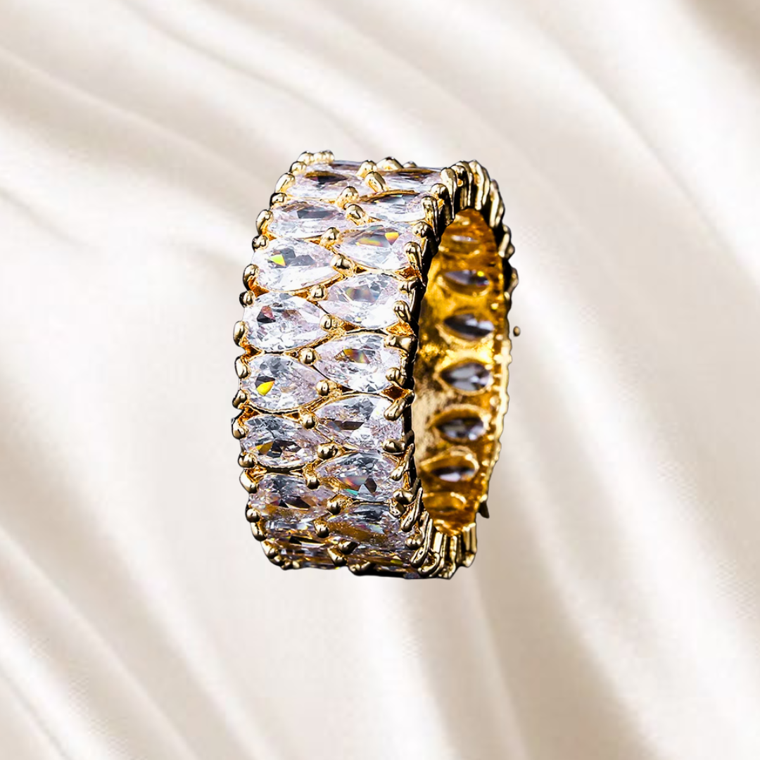 Lush Bloom | Green Stone Inlay Ring