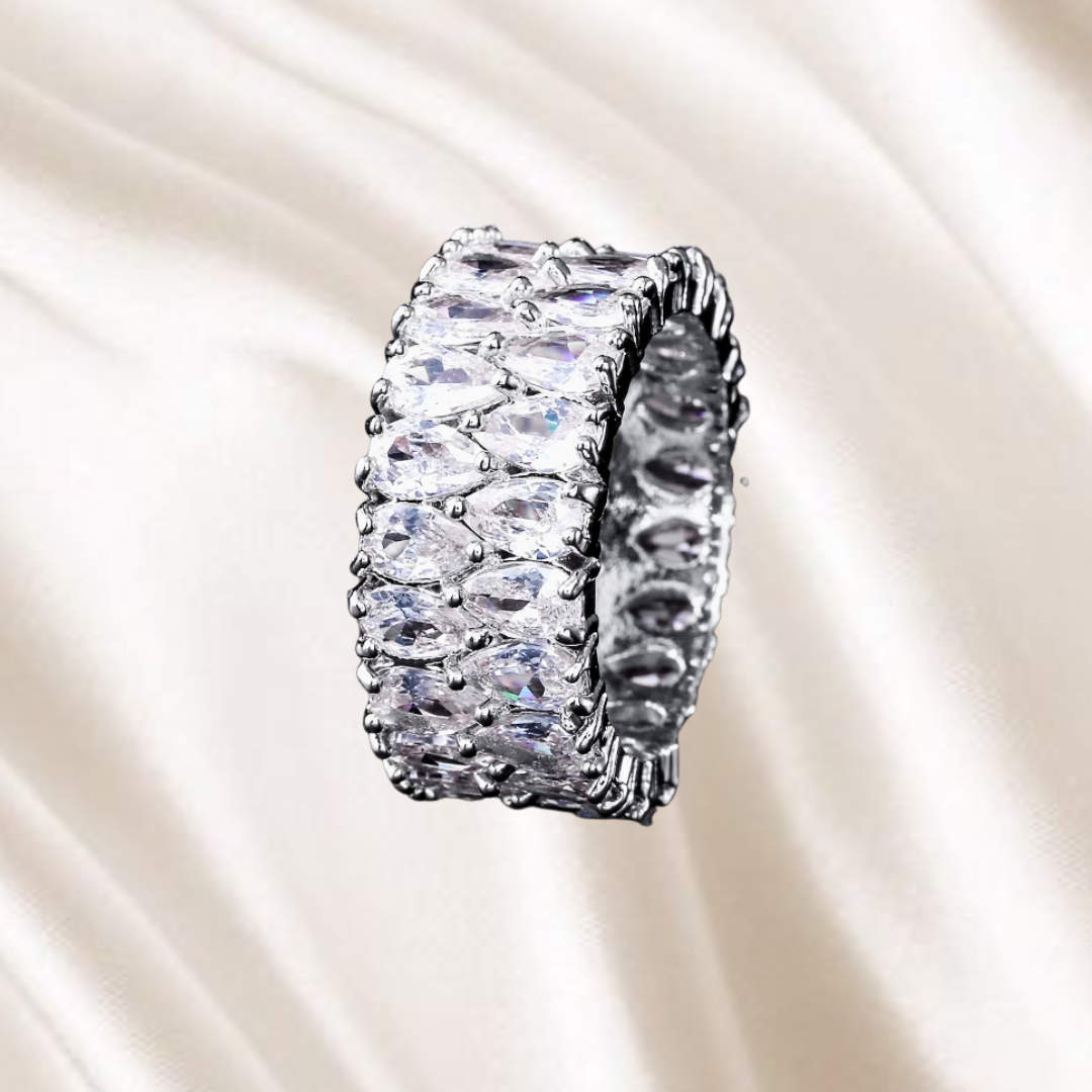 Lush Bloom | Green Stone Inlay Ring