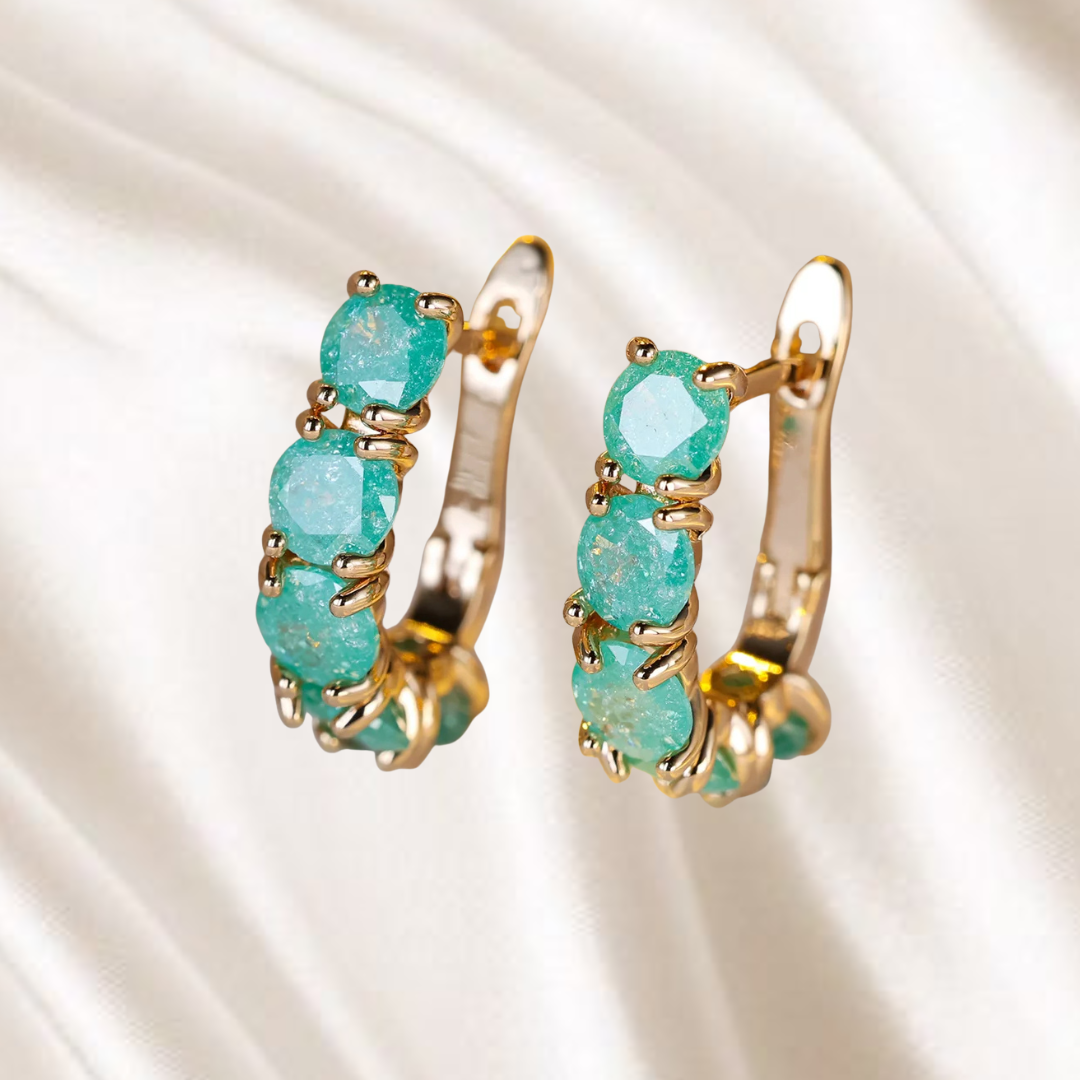 Ebb & Essence I Frosted Bloom Zirconia Hoops