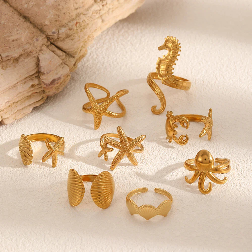Ring set I with sea icons