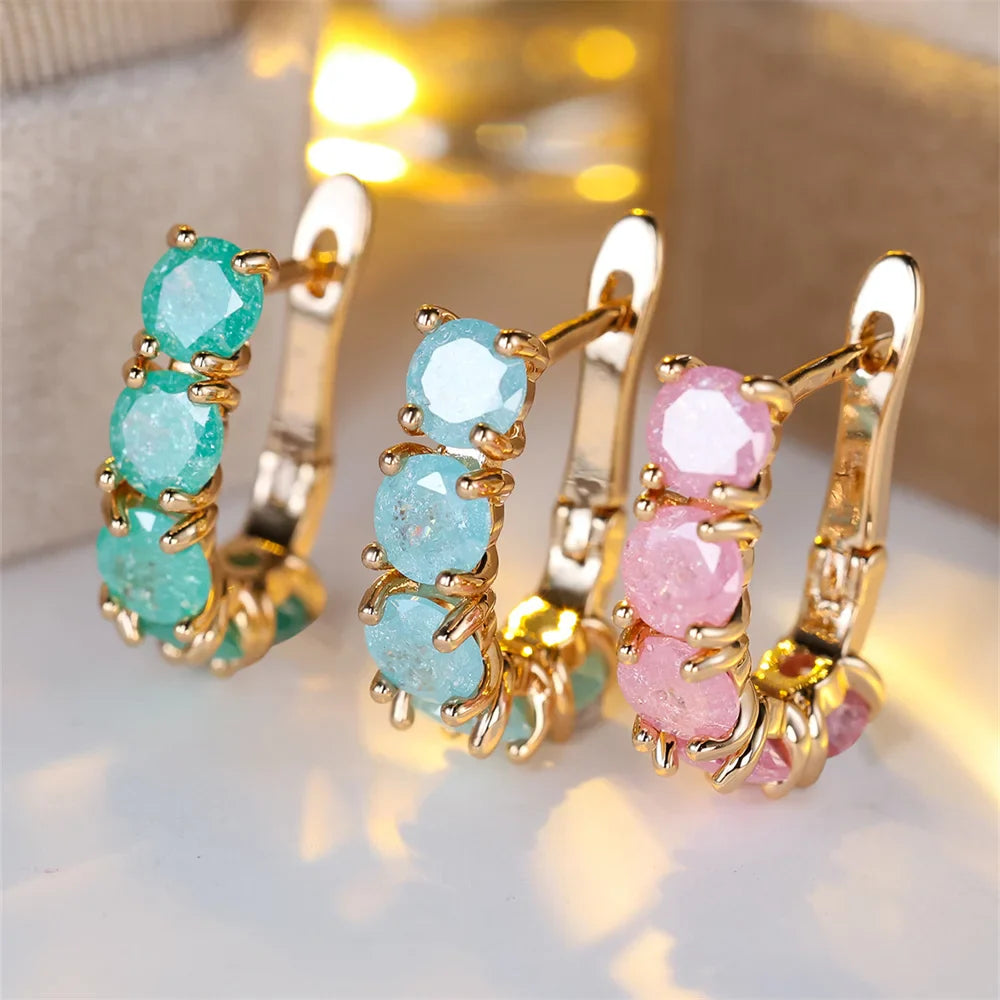 Ebb & Essence I Frosted Bloom Zirconia Hoops