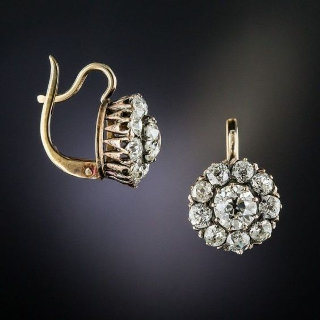 Earrings with encrusted gems