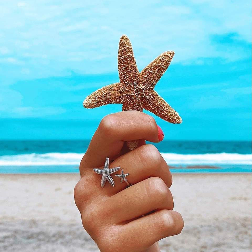 Adjustable starfish ring in