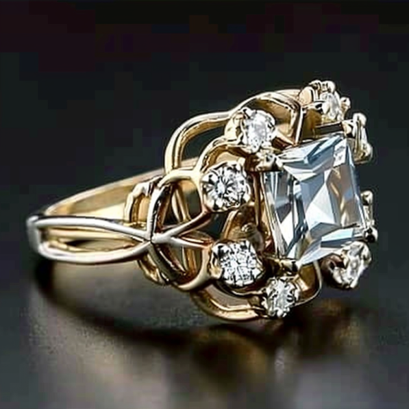 Blue multilayer ring