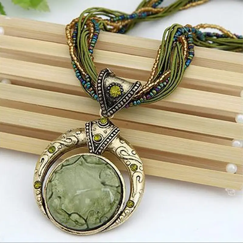 Forest Light Green Necklace I