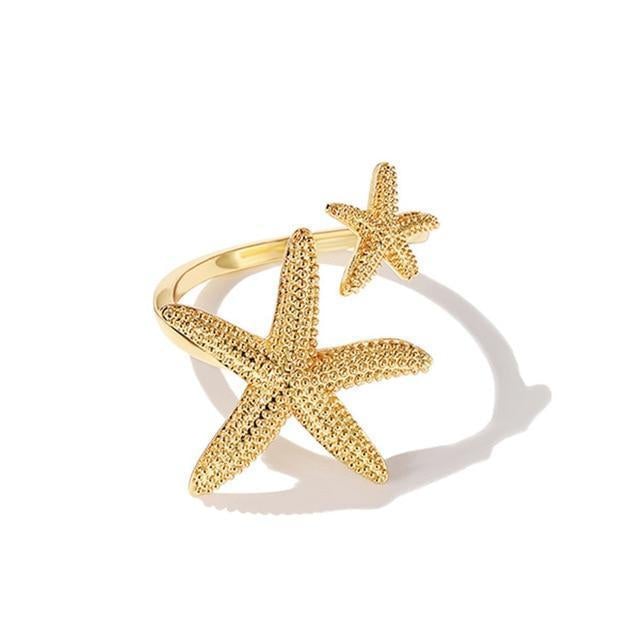 Adjustable starfish ring in