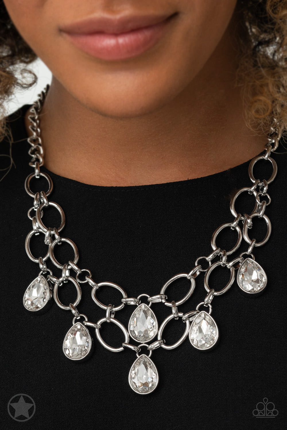 Show-Stopping Shimmer - White Necklace Paparazzi