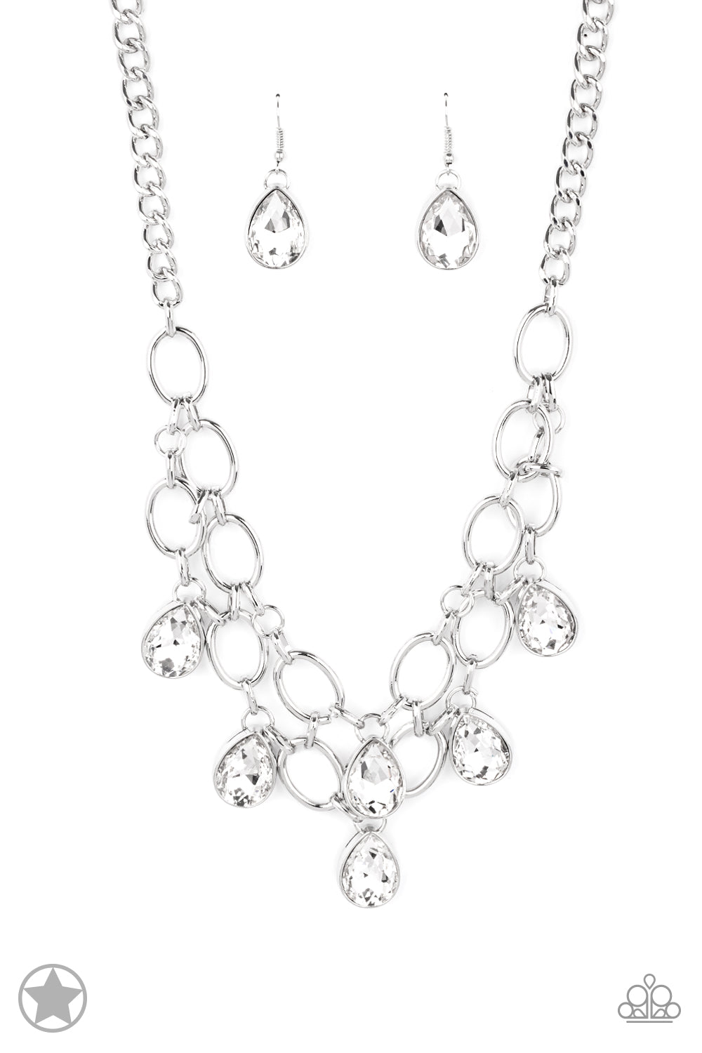 Show-Stopping Shimmer - White Necklace Paparazzi