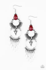 Load image into Gallery viewer, Progressively Pioneer - Red Earrings
