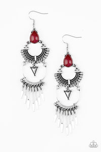 Progressively Pioneer - Red Earrings