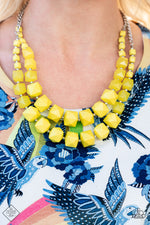 Load image into Gallery viewer, Summer Excursion Yellow Necklace Paparazzi
