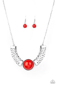 Egyptian Spell - Red Necklace Paparazzi