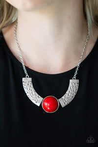 Egyptian Spell - Red Necklace Paparazzi