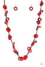 Load image into Gallery viewer, Waikiki Winds - Red Wood Necklace Paparazzi
