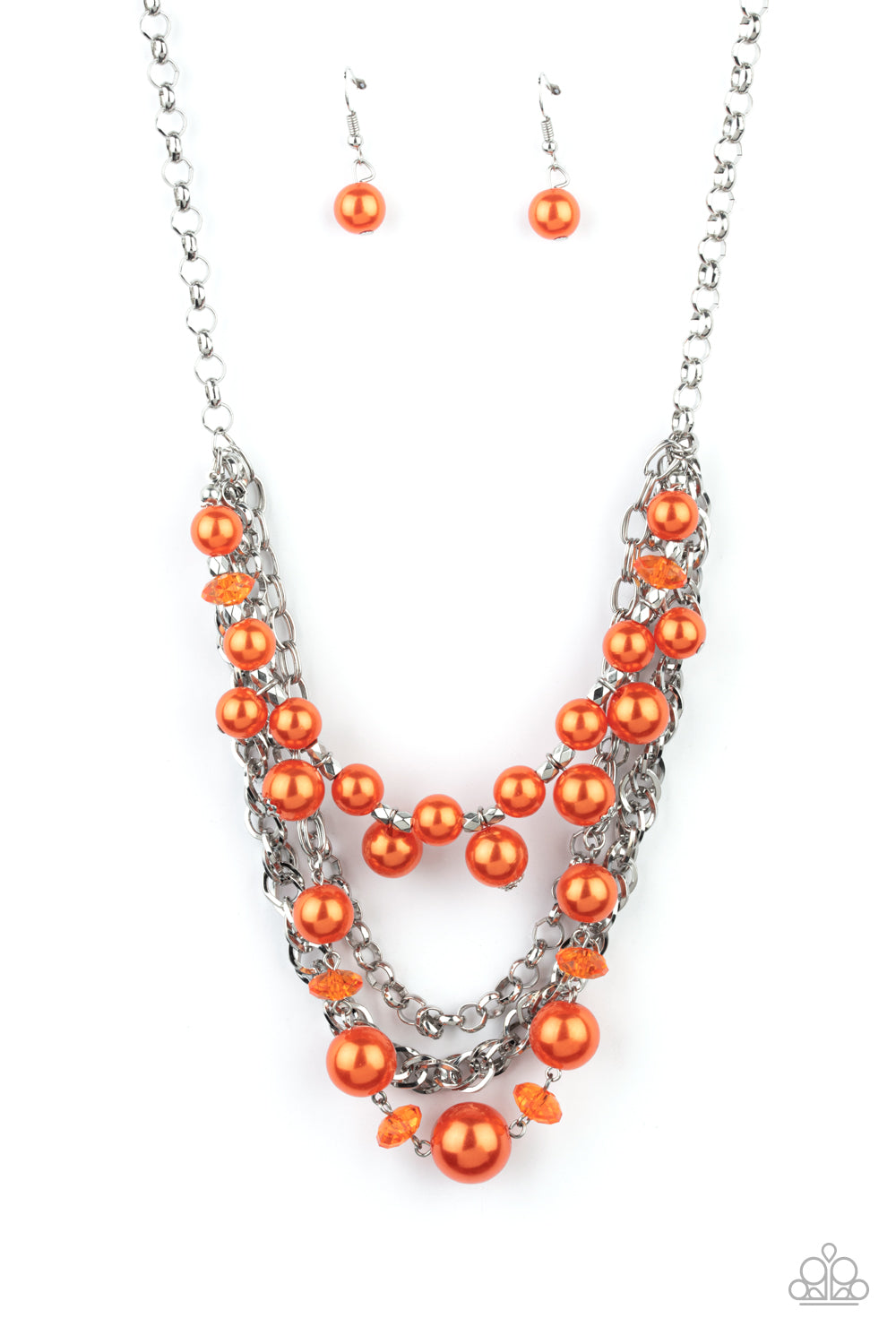 Rockin Rockette - Orange Necklace Paparazzi