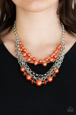 Load image into Gallery viewer, Rockin Rockette - Orange Necklace Paparazzi
