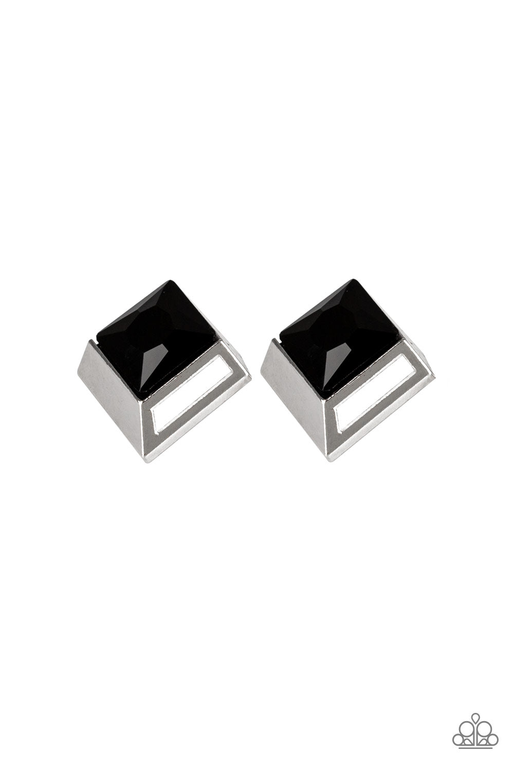 Stellar Square - Black Earrings Paparazzi