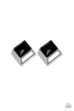 Load image into Gallery viewer, Stellar Square - Black Earrings Paparazzi
