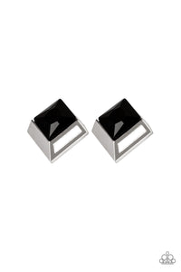 Stellar Square - Black Earrings Paparazzi