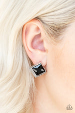 Load image into Gallery viewer, Stellar Square - Black Earrings Paparazzi
