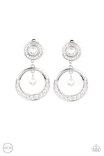 Load image into Gallery viewer, Royal Revival White Clip-On Earrings Paparazzi
