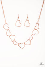 Load image into Gallery viewer, Unbreak My Heart - Rose Gold Necklace Paparazzi
