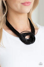 Load image into Gallery viewer, Knotted Knockout - Black Necklace Paparazzi
