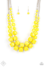 Load image into Gallery viewer, Summer Excursion Yellow Necklace Paparazzi
