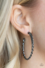 Load image into Gallery viewer, Retro Twist - Black Earrings
