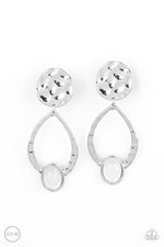 Load image into Gallery viewer, Opal Obsession - White Clip-On Earrings Paparazzi
