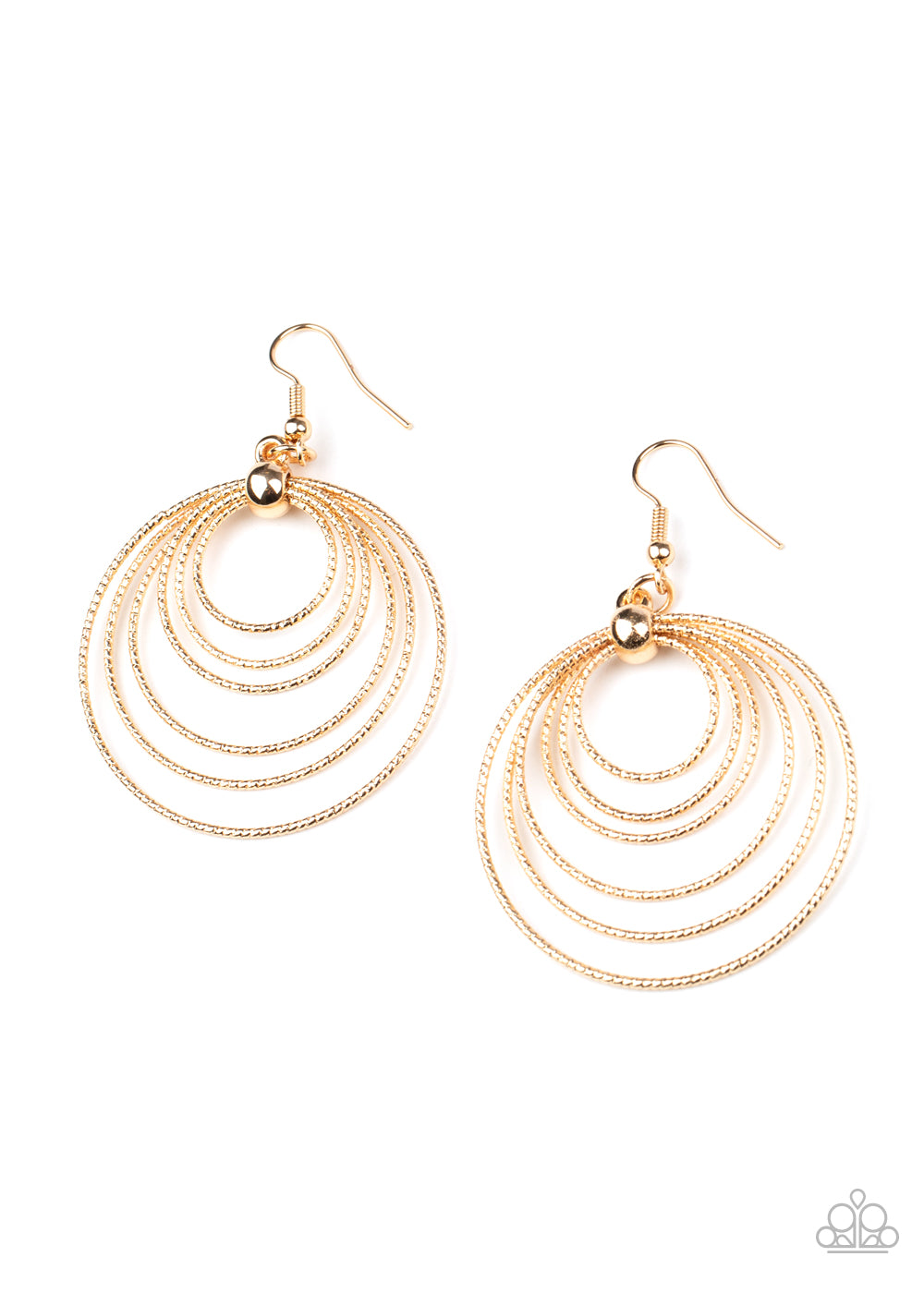 Elliptical Elegance - Gold Earrings Paparazzi