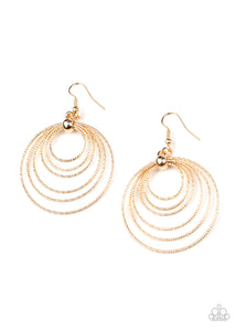 Elliptical Elegance - Gold Earrings Paparazzi