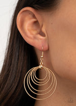 Load image into Gallery viewer, Elliptical Elegance - Gold Earrings Paparazzi
